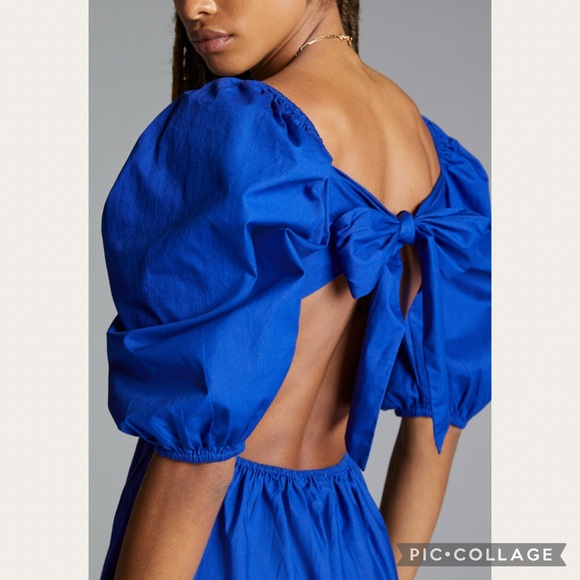 :Price Firm: Anthropologie Forever That Girl Scalloped Mini Dress in Blue - Picture 2 of 10